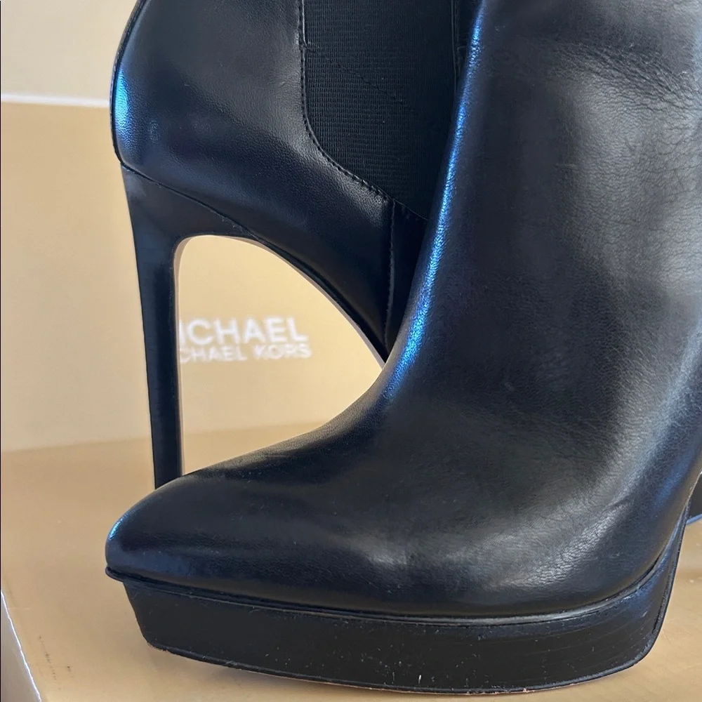 Michael Kors Black Heeled Ankle Boots - Picture 6 of 7